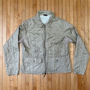VTG Barbour Harrogate Quilted Full Zip Jacket Beige Ecru Bone Women’s Sz. 14